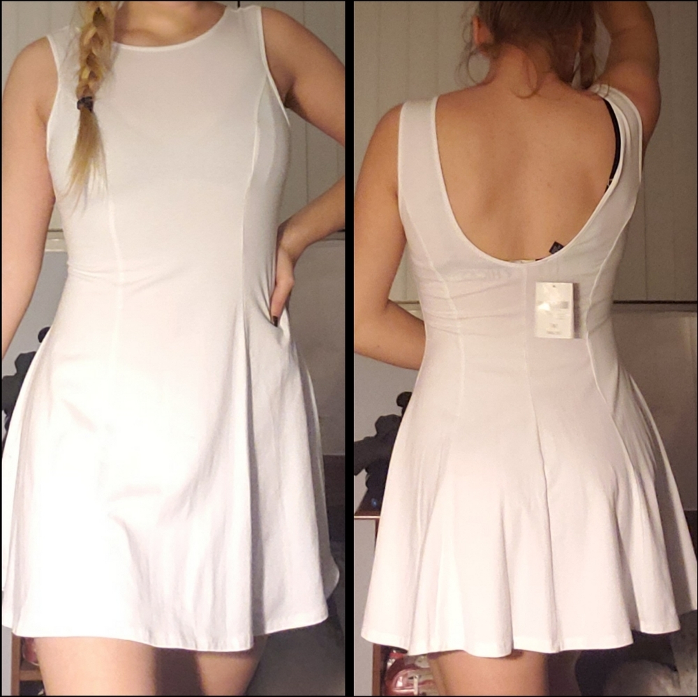 White fit and flare dress!